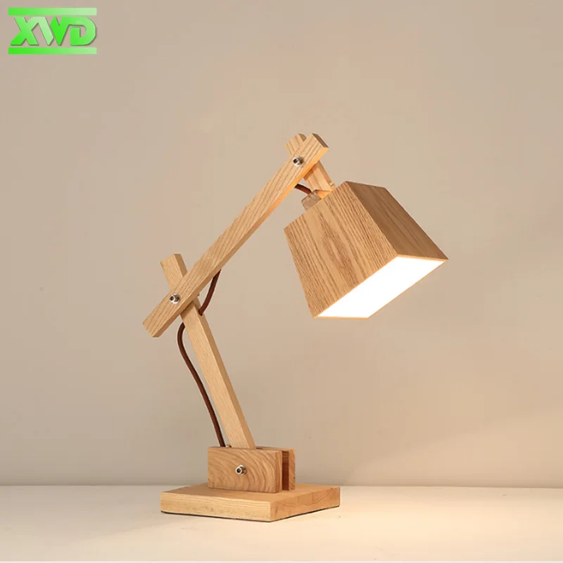 Modern Stretching Wooden Table Lamp E27 Lamp Holder 110 240V Foyer