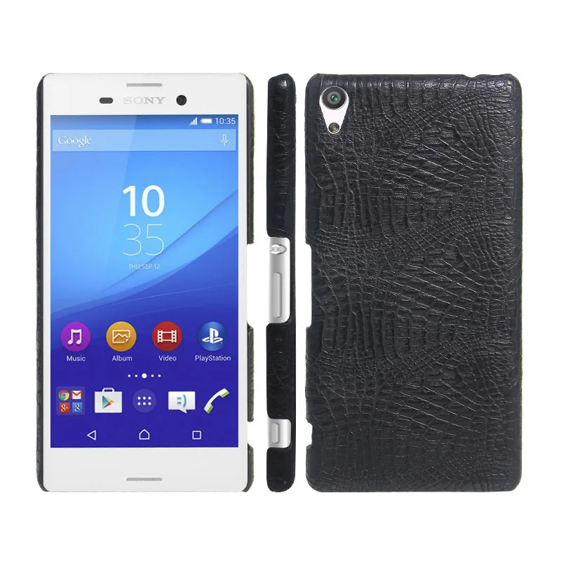 Для Sony Xperia M4 Aqua Case Роскошные Крокодиловой Кожи Задней Стороны Обложки телефон Fundas
