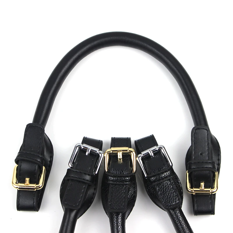 

PU Leather balck coffee handbag bag strap belt DIY accessories handle with Pin buckle 43cm 1 pair/lot