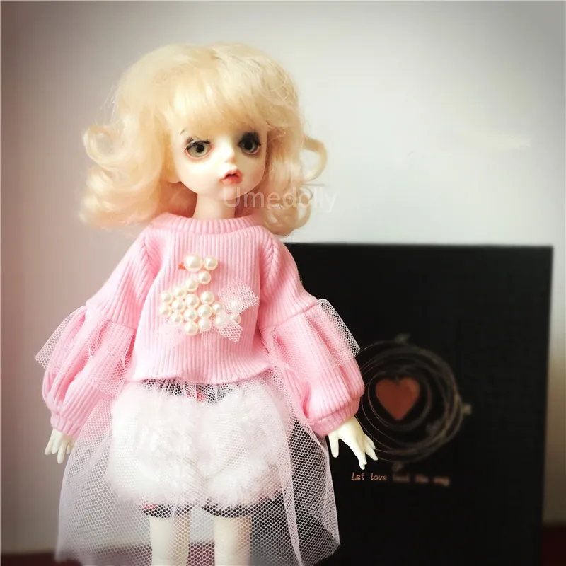 

1 Set Fashion Winter Outfits Sweater + shorts + gauze skirt + hat for 1/6 1/8 BJD Blythe Azone Doll Clothes Accessories