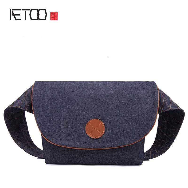 

AETOO Brand Ladies Casual CrossBody Handbags Simple Leather Shoulder Messenger Bags Bolsas Feminina Denim Women cowboy cloth bag