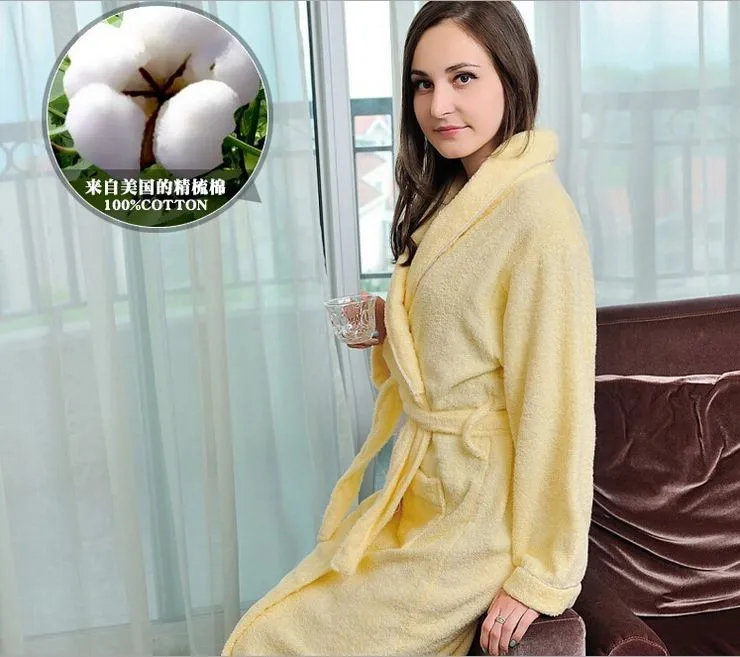 Women's Mid-Calf Cotton Sleep Lounge Robes RBS-D RB22 2