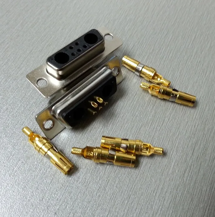 

F Welding Wire 7W2 Female Connector High Qrequency Adapter Coaxial Plug Gold-Plated Terminal