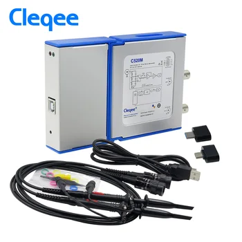 Cleqee android&pc virtual digital usb oscilloscope handheld can connect  2 channel bandwidth 20mhz/50mhz sampling data 50m/1g