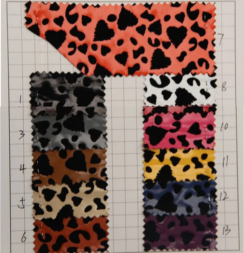 Heart Of Diamonds Flocked Leather High Quality Handbag Leather Fabric