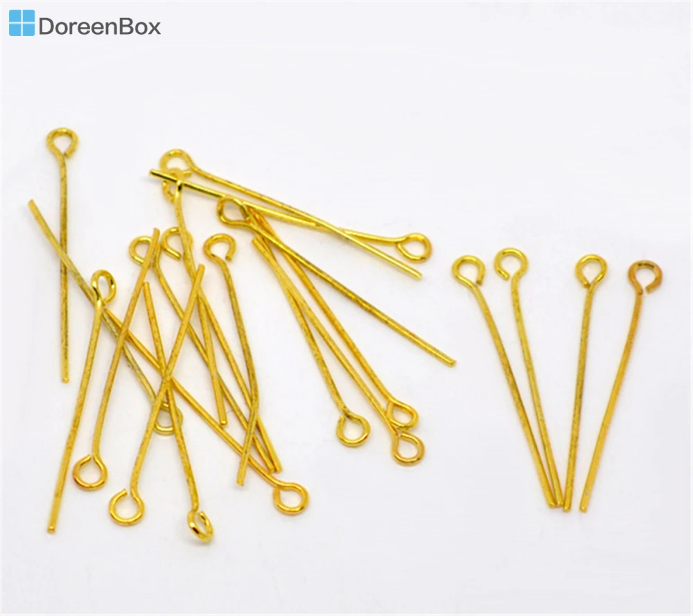 Doreen Box Lovely 500 шт булавки для глаз золотого цвета 30x0 7 мм (21 манометр) (B01660) | Украшения