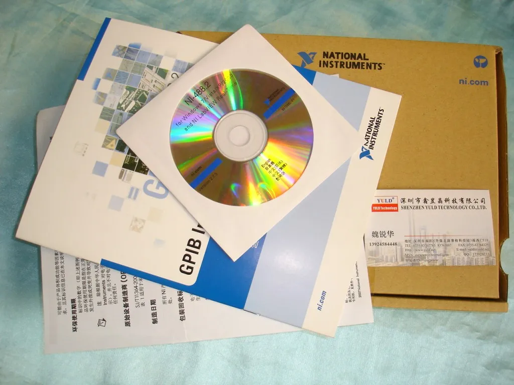 New NI PCI-GPIB 2007 version small card, with Box, CD, Manual