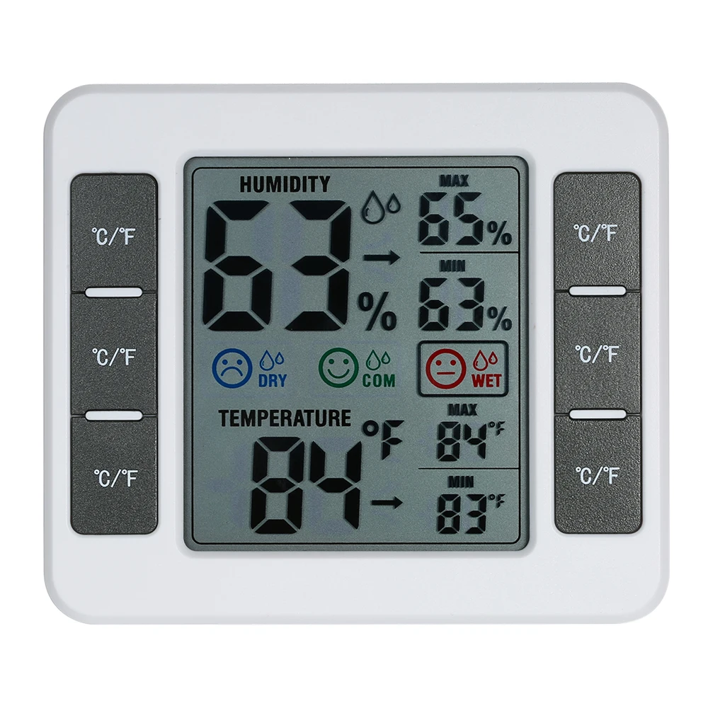 

LCD Digital Indoor Thermometer Hygrometer Meter Temperature Humidity Gauge Meter Thermo-Hygrometer Weather Station