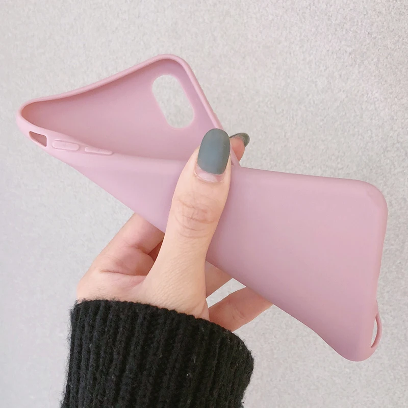LACK-Solid-Color-Silicone-Couples-Cases-For-iphone-XR-X-XS-Max-6-6S-7-8
