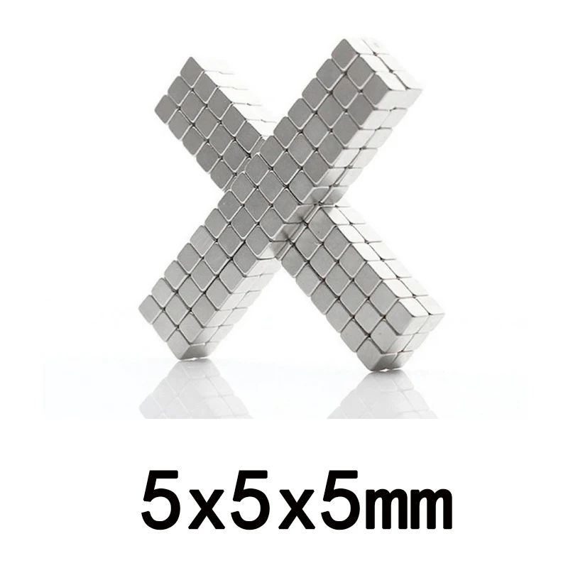 

New arrived 10/20/30pcs Powerful N35 Neodymium Magnets 5*5*5mm Super Strong Cuboid Cube Rare Earth Magnets 5x5x5 mm for Craft