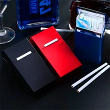 6-Colour Lady Cigarette Box Magnetic Suction Can Hold 20 Cigarette Case Cigarette Accessories of Aluminium Alloy Smoking Tool aluminium alloy clamshell double sided cigarette case sliver glod
