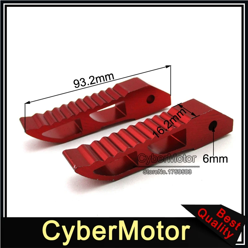 Красный ЧПУ Алюминиевый подножек для ног подножки для 47cc 49cc Мини Мото Карманный велосипед дети грязи мото
