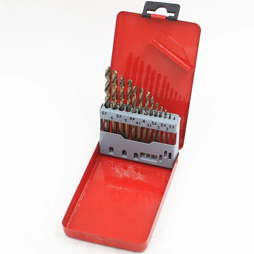 Migiwata 13 Piece Metric Cobalt M35 Metal Index Drill Bit Set with