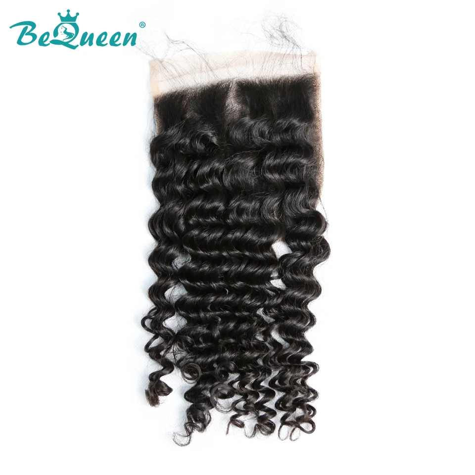 

BeQueen Brazilian Deep Wave 5*5 Swiss Lace Closure,100% Virgin Hair