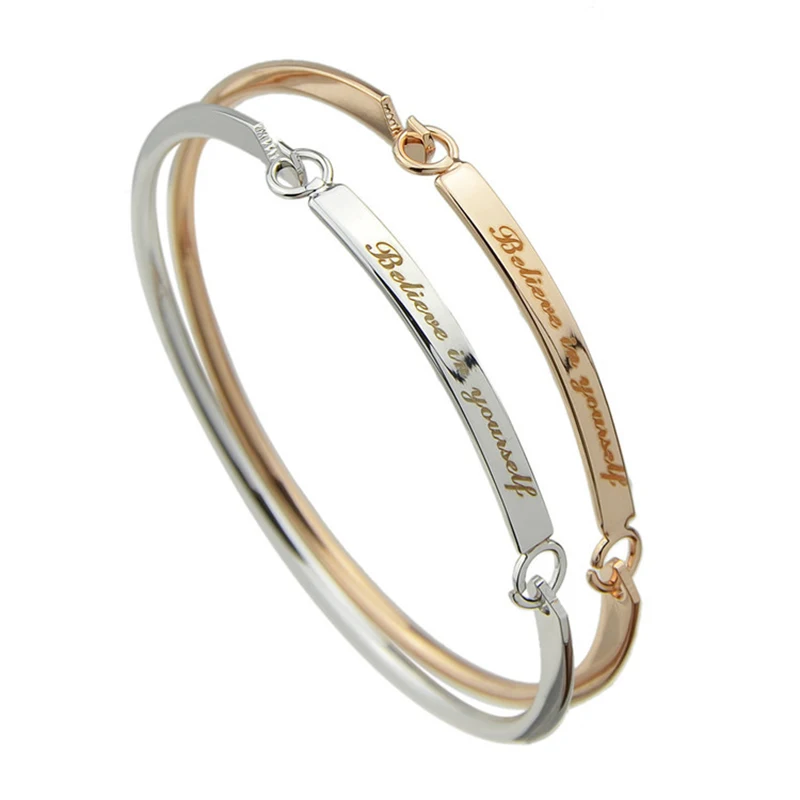 2017 Gold Bar Bangle Bracelet Custom Name Copper Personalize Initial Engrave & for Etsy | Украшения и аксессуары