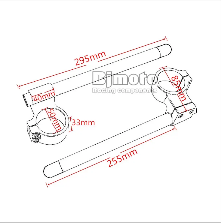 Bjmoto мотор CNC 7/" Клип ons поднятый клипон вилка рукоятки 33 35 37 41 43 45 46 48 50 51 52 53 54 мм Клип ons поднятие руля