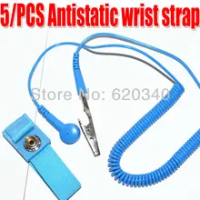 5 шт. Новые Антистатические антистатические ESD регулируемый ремешок на запястье группа заземления браслет