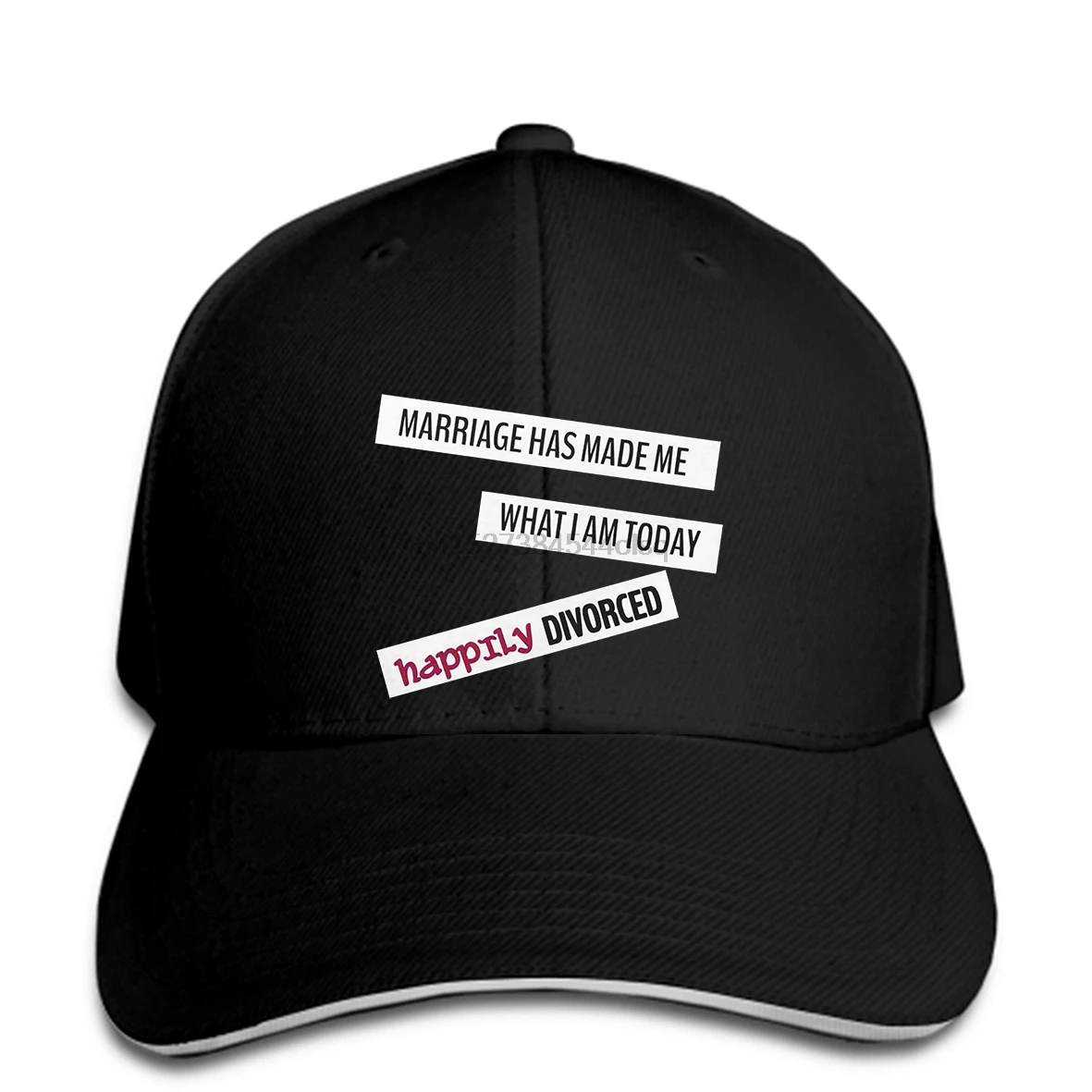 Funny Men Baseball Cap Women novelty t Humor Happily Divorced Baseball Capin Men's Baseball