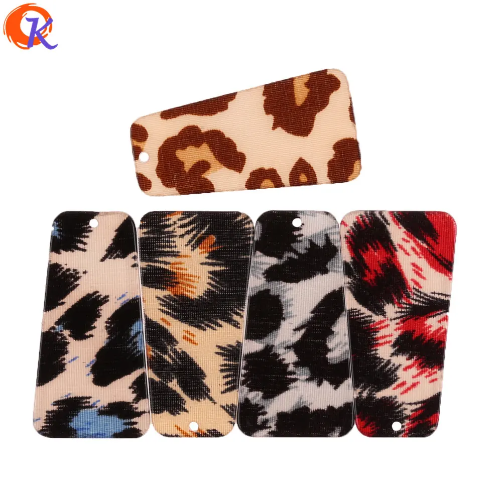 

Cordial Design 20x39MM 100Pcs Jewelry Making/DIY Jewelry Parts/Leopard Print Effect/Trapezoid Shape/Hand Made/Earring Findings