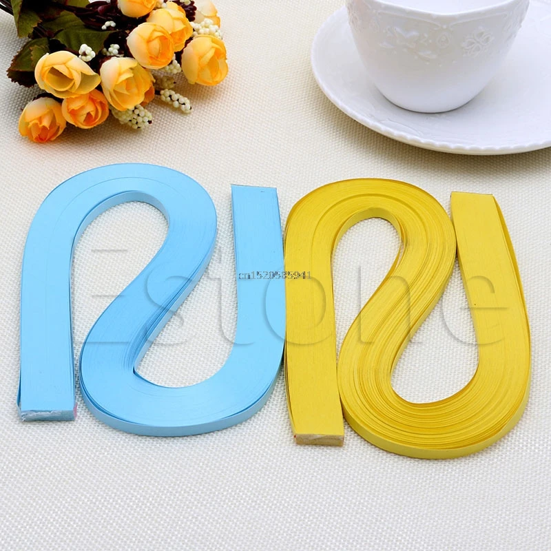 

120 Strips 5mm Quilling Paper Mixed Origami Paper DIY Hand Craft Solid Colour
