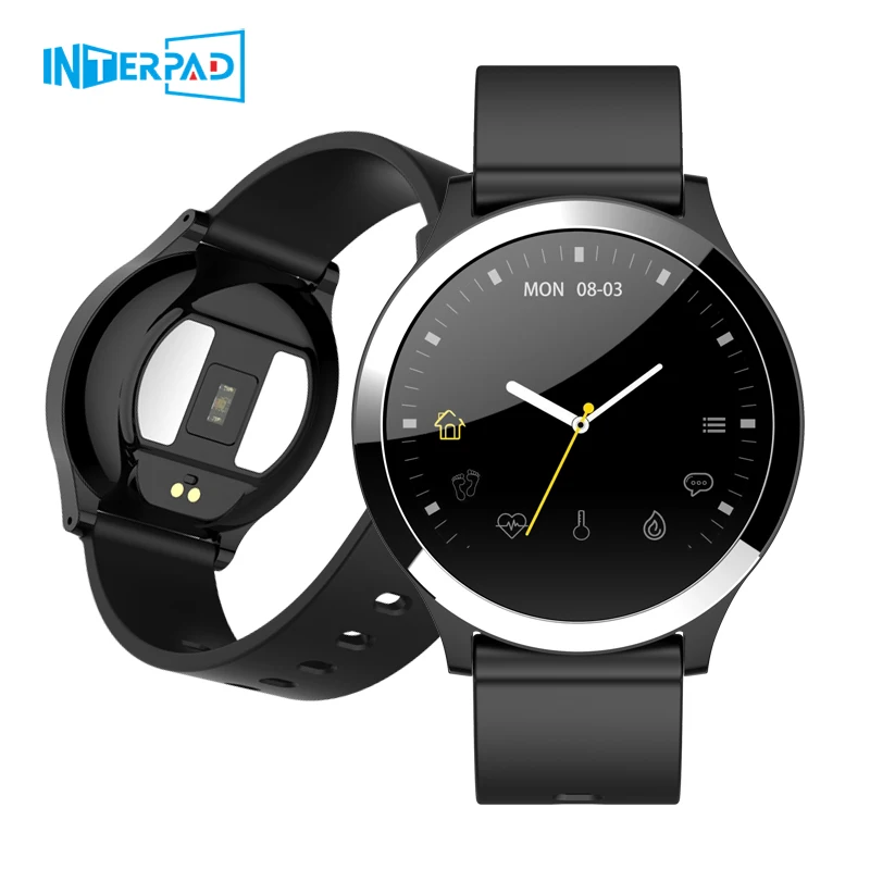 

Newest Interpad ECG PPG Blood Pressure Heart Rate Monitor Smart Watch 1.22 Inch IPS Waterproof Smartwatch For Android iOS Phone