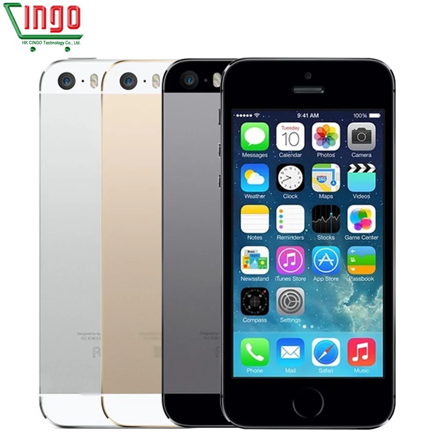 

Factory Unlocked Original Apple iPhone 5S 16GB/32GB/64GB ROM 4.0 inch 8MP Fingerprint IOS Touch ID iCloud App Store WIFI GPS 5s