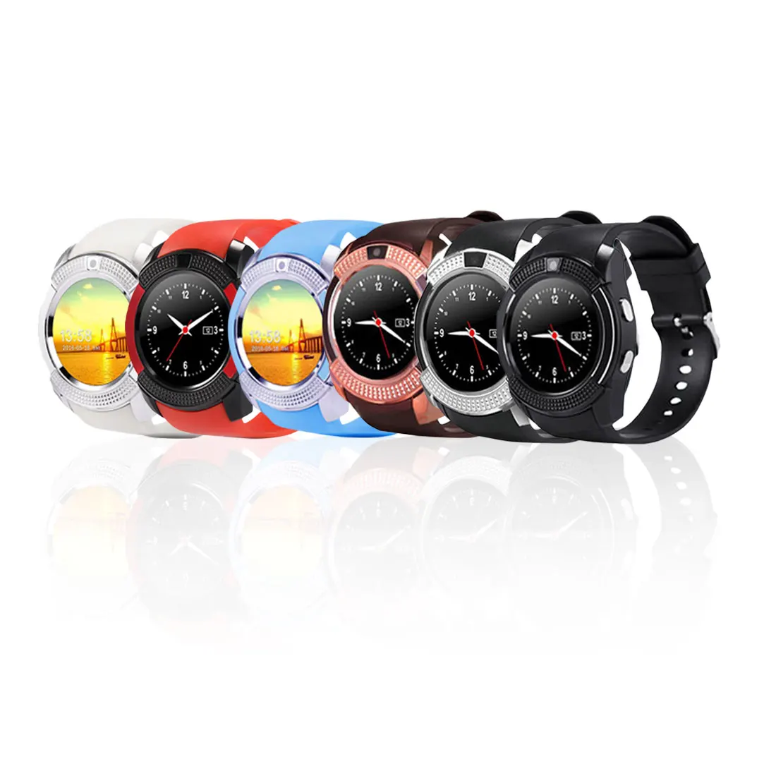Поддержка карты камеры Bluetooth Смарт часы для мужчин и женщин носить красивые модные часы подарки