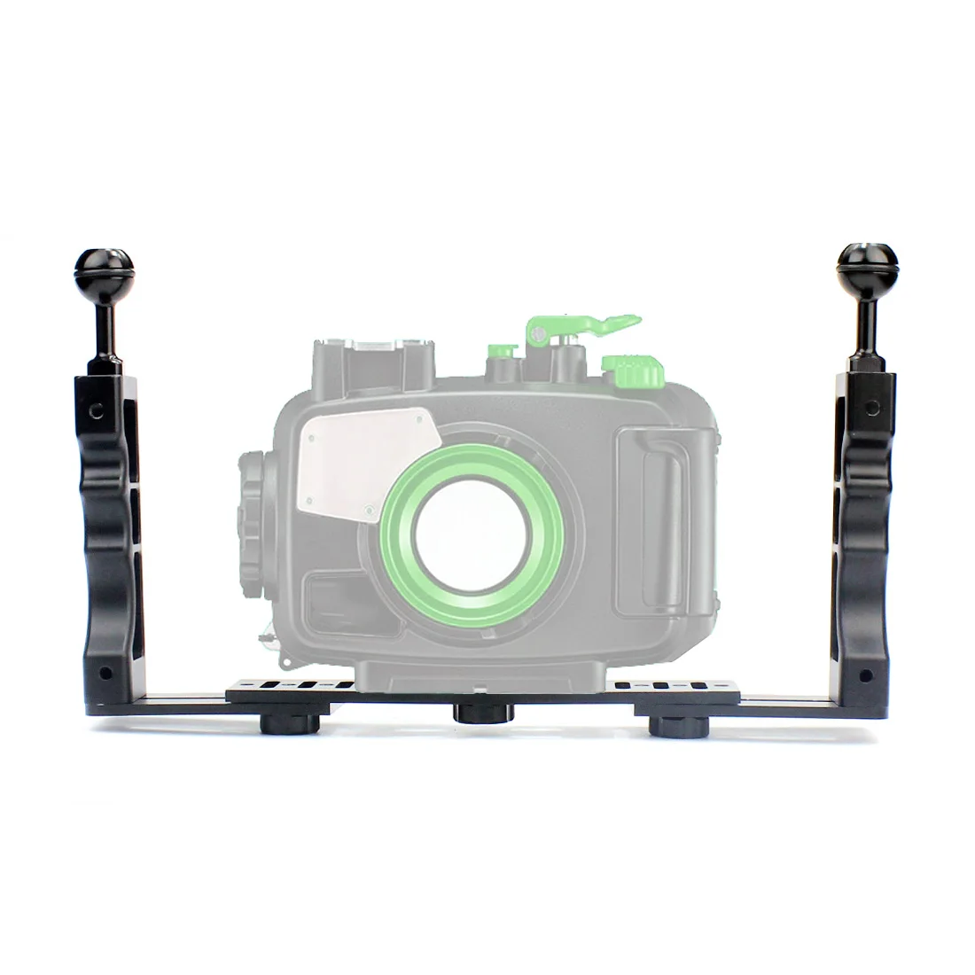 GuiPing Dual Handle Aluminium Tray Stabilizer for Underwater Camera Housings Durable