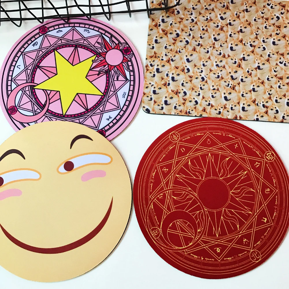 

20cm Crirle Round Comics Anime Gaming Working Personalized Durable Gamer Mouse Mice Pad Mat Comfort Pads
