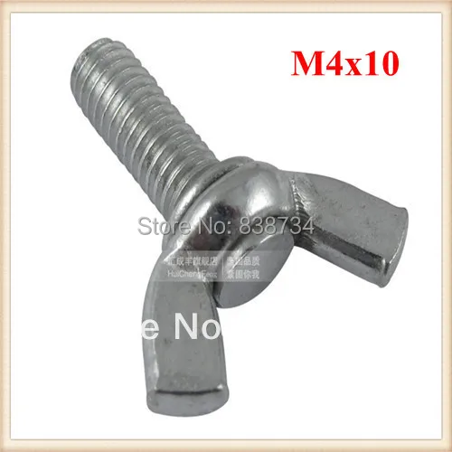 50pcs m4*10 zinc plated wing bolt m4in Screws from Home Improvement on
