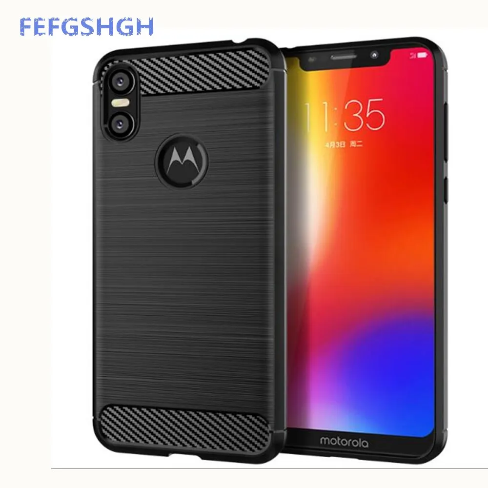 Чехол из углеродного волокна для Motorola P30 Note P 30 Play резиновый силиконовый чехол