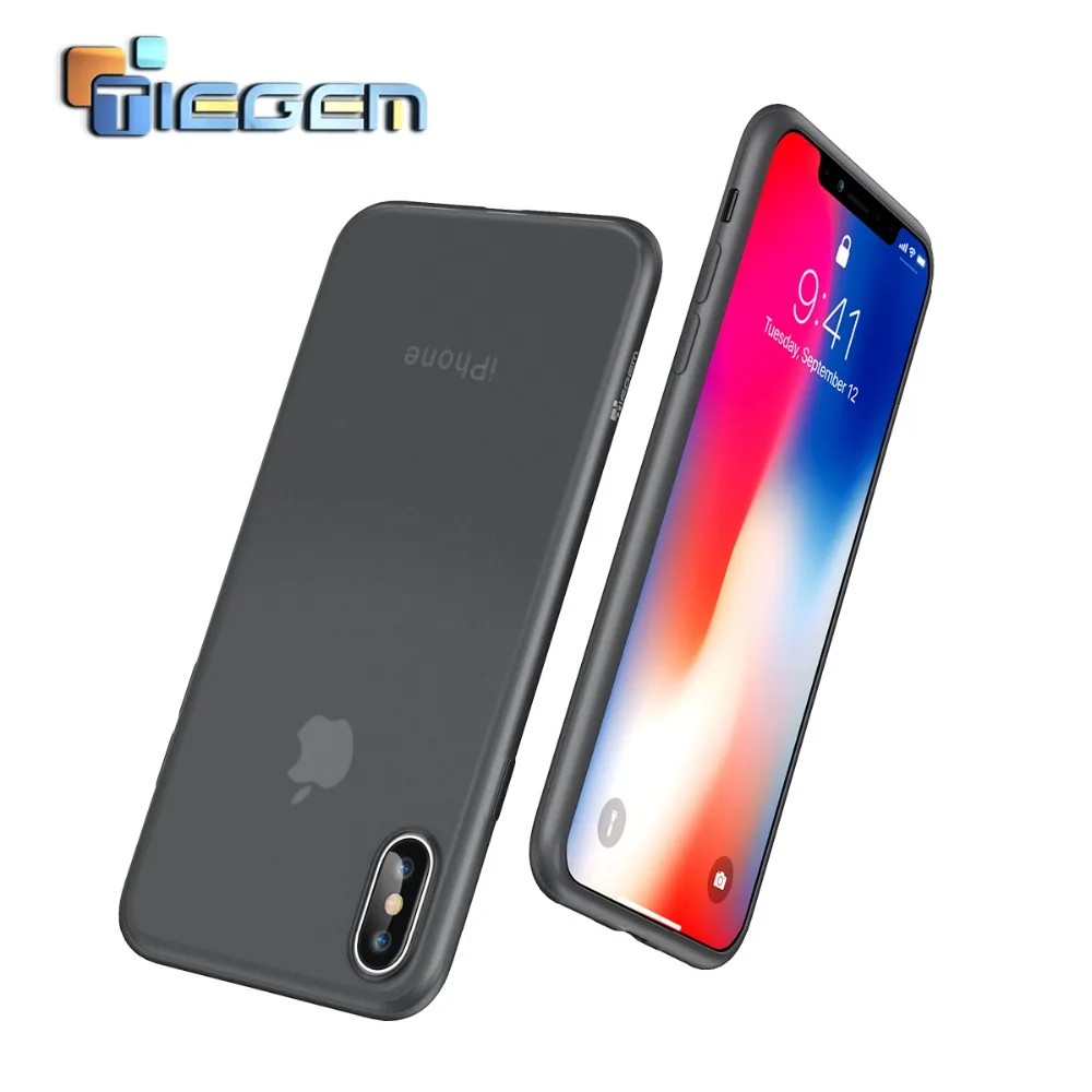 TIEGEM Phone Case for iPhone X XS XR Ultra-Thin Super Soft Plain Matte TPU Silicone Anti-slip Back Cover Max | Мобильные телефоны и
