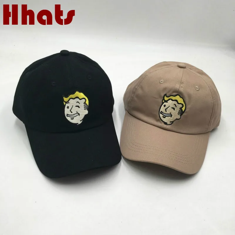 Вышитые Fallout Shelter папа шляпа для женщин хлопок Регулируемый Пип бой Бейсбол кепки хип хоп любителей игры Snapback шляпа мужская Кепка