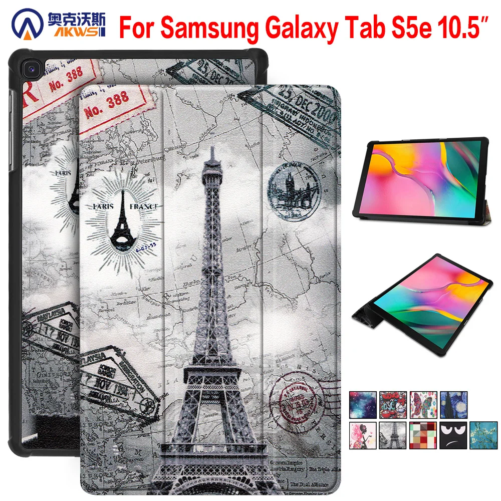 

Folio cover case for Samsung Galaxy Tab S5E 2019 SM-T720 new released Galaxy tab S5E 10.5" 2019 ultra slim funda cover case