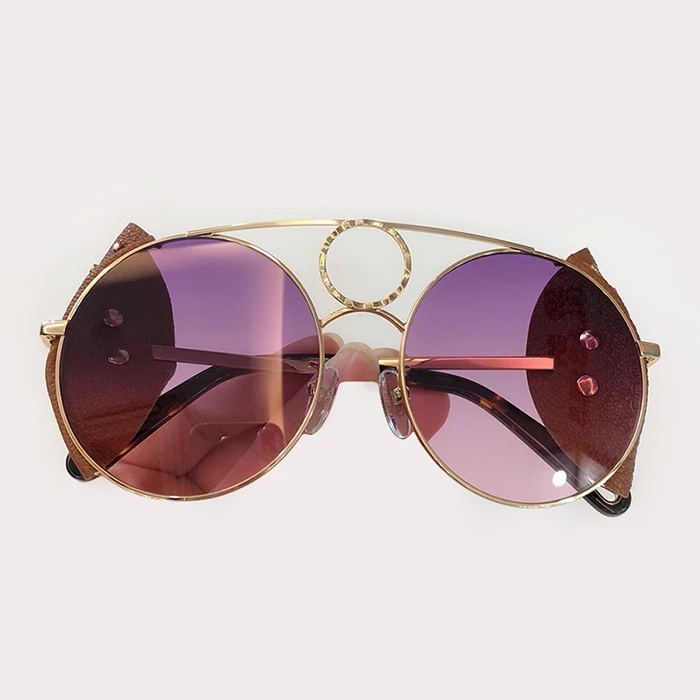 Модные Роскошные брендовые дизайнерские Круглые Женские поляризационные солнцезащитные очки UV400 защита Oculos De Sol - Цвет линз: No 2