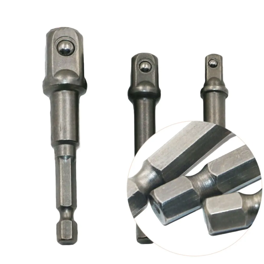 Extension Bar Bit 3Pcs/set 1/4" 3/8" 1/2" Hex Power Drill Driver Socket