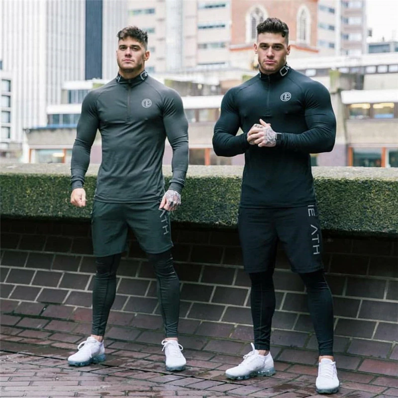 Gym Compression Sets Men sport Leggings Suit set (9)