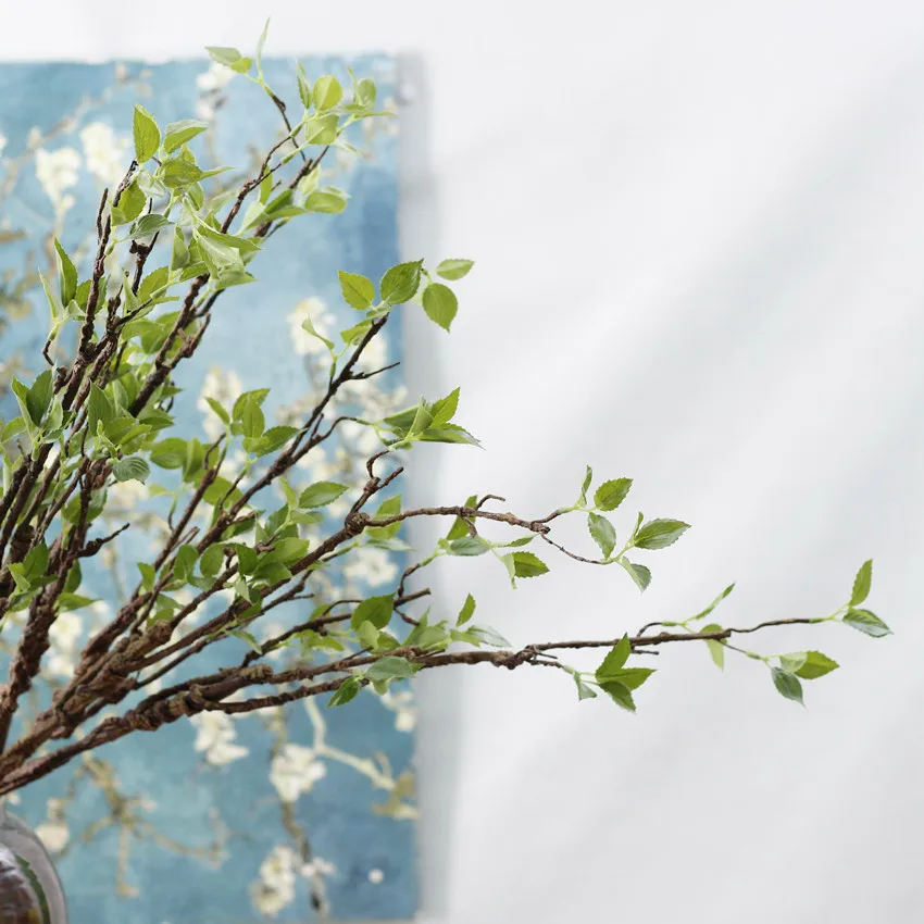 Искусственные сгибающиеся зеленые листья пластиковые пены дерево со стволом ветви дома DIY украшения поддельные цветочные композиции растения