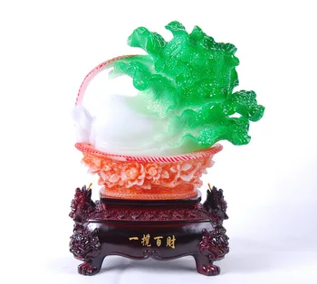 

A package of one hundred [ fiscal ] imitation jade resin crafts imitation jade cabbage town house from evil spirits home decorat