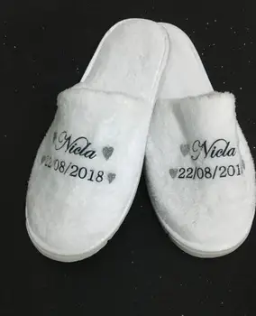 

custom Novia Bride spa slippers bridesmaid maid-of-honour bridal-party slippers birthday Christmas birthday wedding party favors