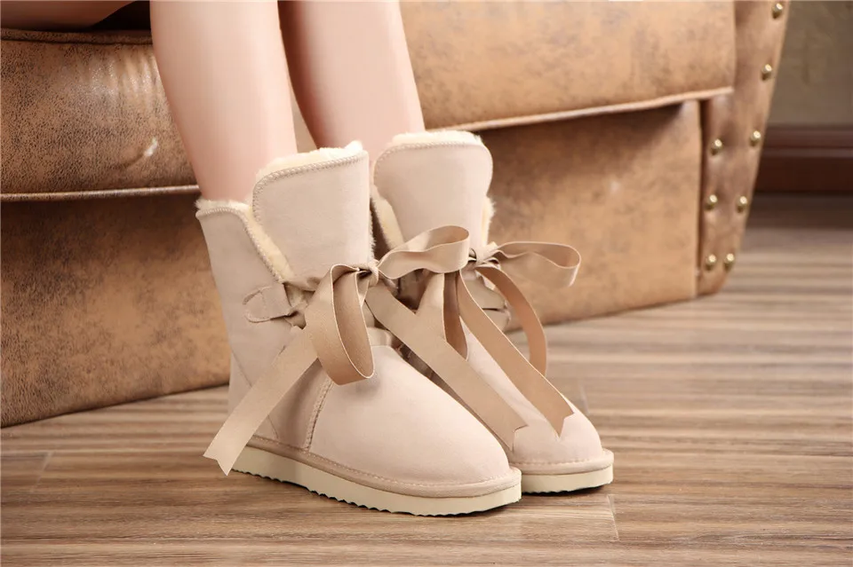 HABUCKN/Новые модные женские зимние ботинки наивысшего качества зимние ботинки из натуральной кожи теплые женские ботинки 12 цветов обувь США 3-13