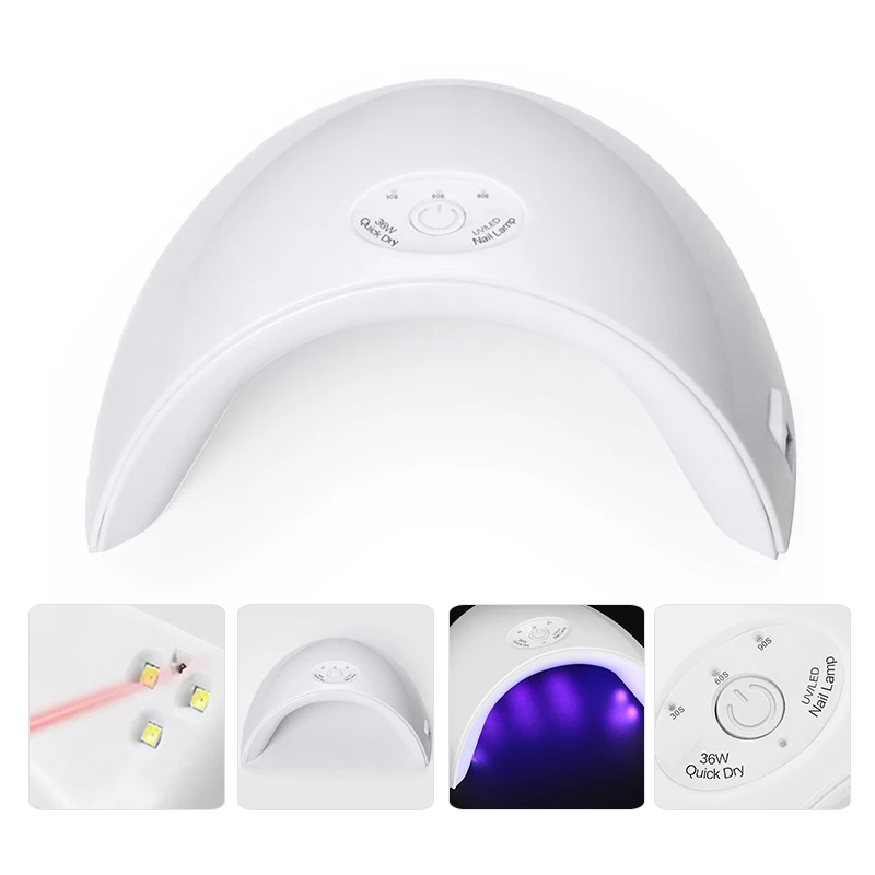 

6W 36W Nail Dryer LED UV Lamp Micro USB Gel Varnish Curing Machine For Home Use Nail Art Tools Nail For Lamps