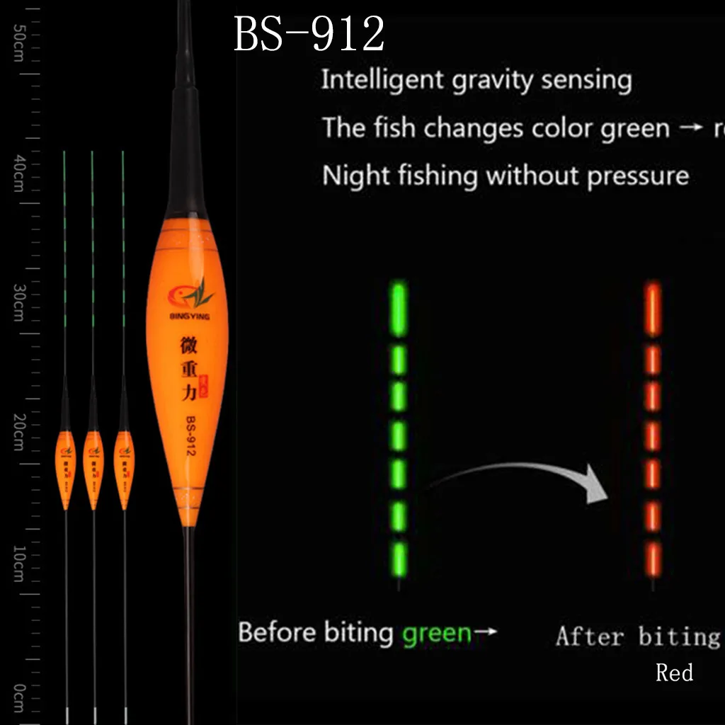 Умный поплавок для рыбалки, ночной Световой поплавок, светодиодный светильник, автоматически напоминающий набор поплавков для рыбалки, буй, поплавок, рыболовный светильник - Цвет: F