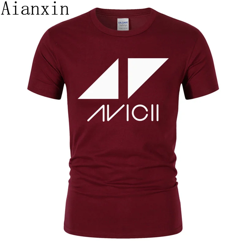 

Rock Band Avicii Printed T-Shirts Men New Short Sleeve O Neck Cotton Men's T Shirt Tim Bergling DJ Tee Shirt Homme Fans Clothing