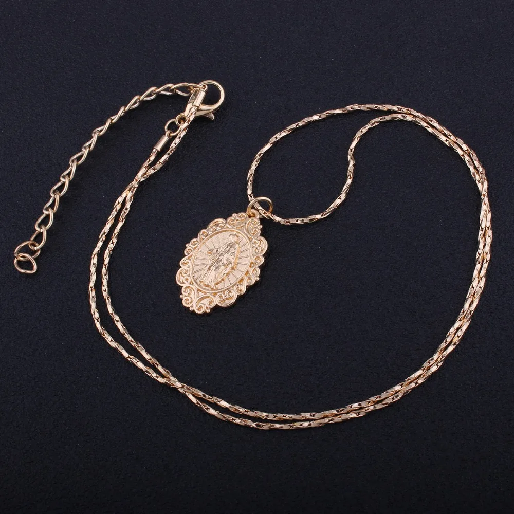 Christian Catholic Gold Chain Jesus pendant classic necklace religion