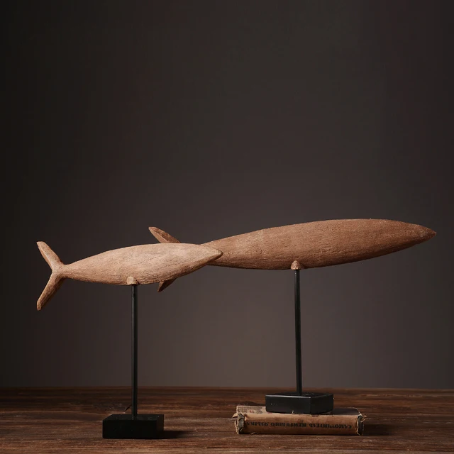 Nordic Home Furnishing Decor Retro Resin Fish Model American Village Nordic Home Furnishing Decor Retro Resin Fish Model American Village Luxury Hand Made Offbeat