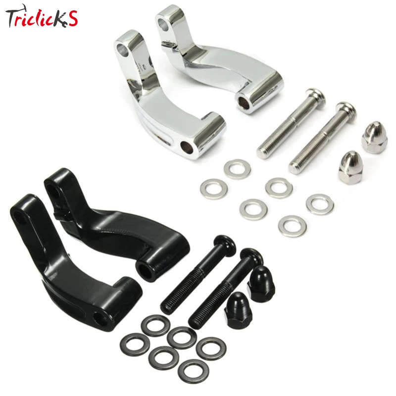 

Triclicks Motorcycle Mirror Riser Relocation Extension Adapter Adaptor Kit Aluminum Mirror Relocation Adapters For Harley 06-14