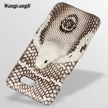 

Brand genuine snake skin phone case For Samsung C9 Pro phone back cover protective case leather phone case For Samsung a8 2018