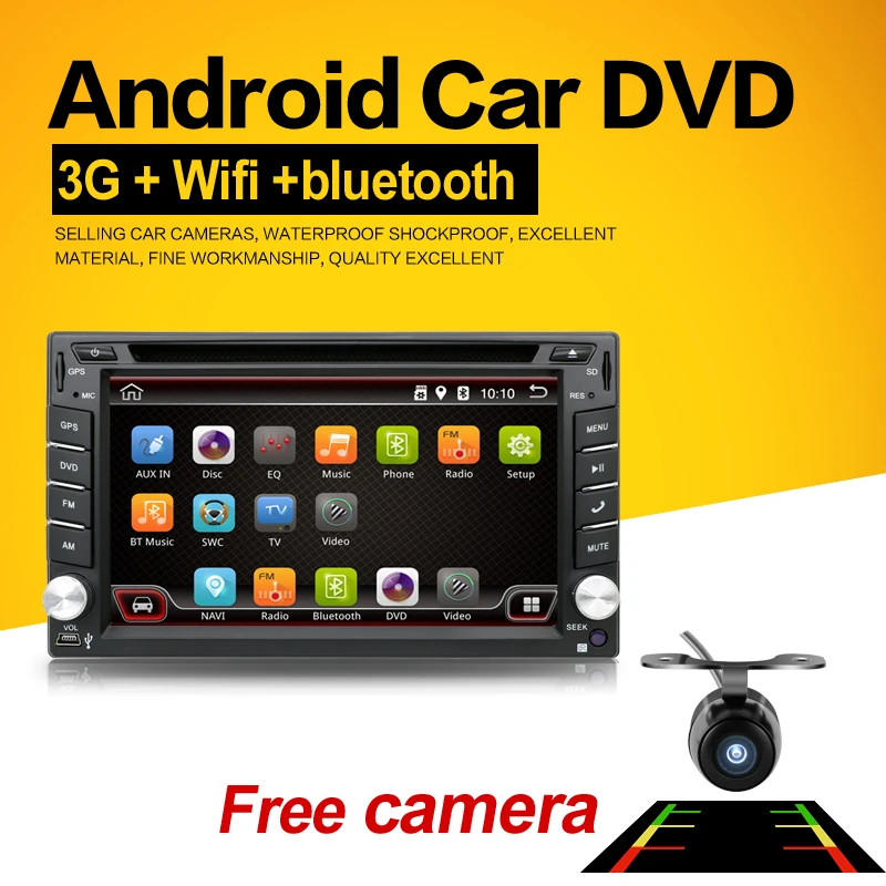 4 ядра 2Din Android 6.0 2din магнитола dvd-плеер GPS навигация в тире руль Электроника для