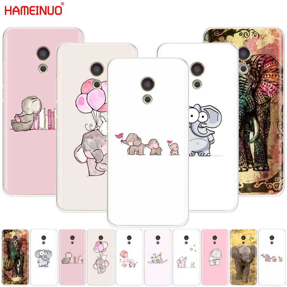 

HAMEINUO Cartoon cute elephant and rabbit Cover phone Case for Meizu M6 M5 M5S M2 M3 M3S MX4 MX5 MX6 PRO 6 5 U10 U20 note plus